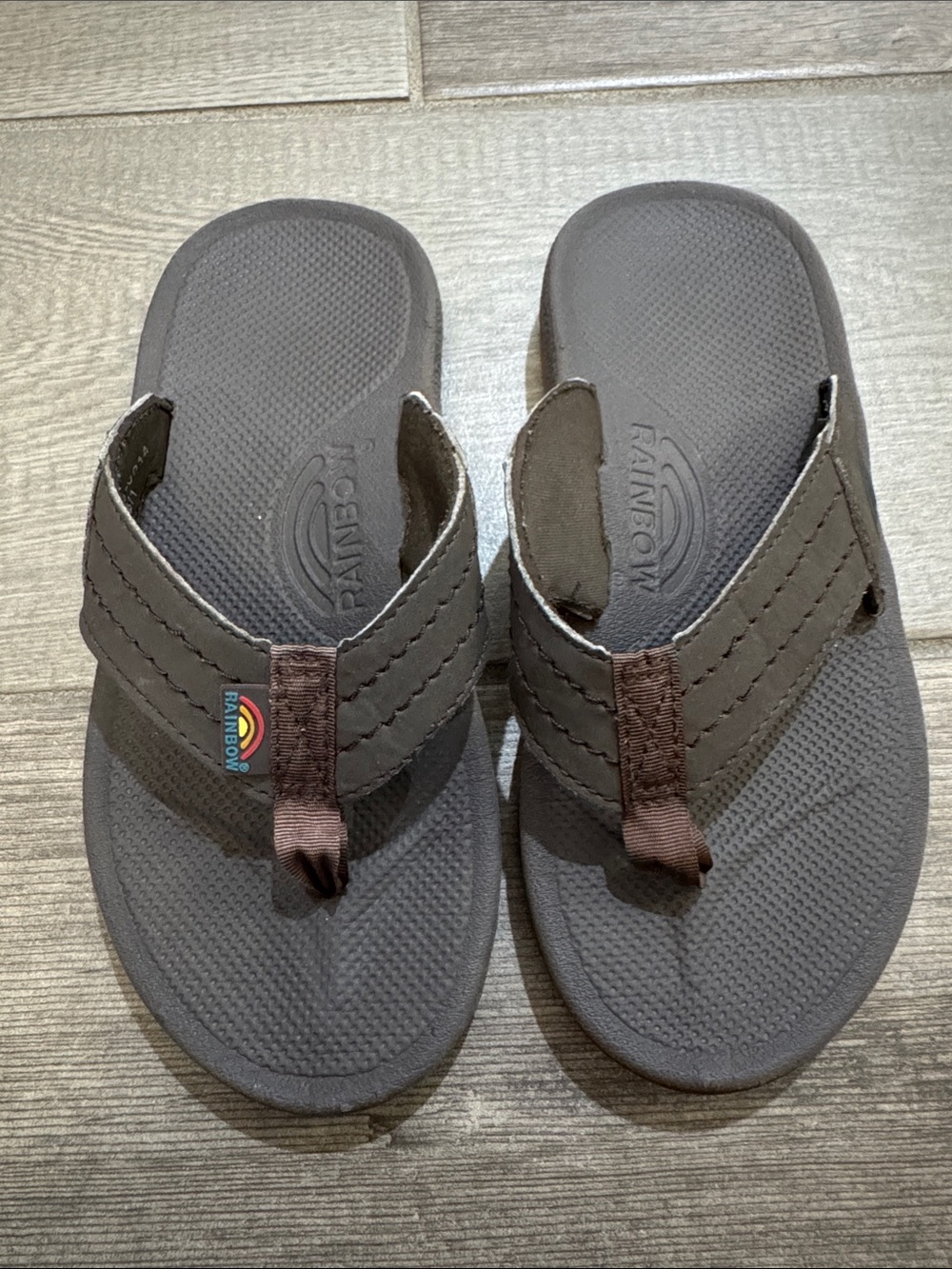 Rainbow Brown Youth Flip Flop Sandals